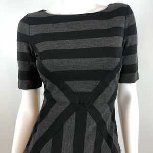 Anthropologie Maeve Pencil Dress Stripe Geometric